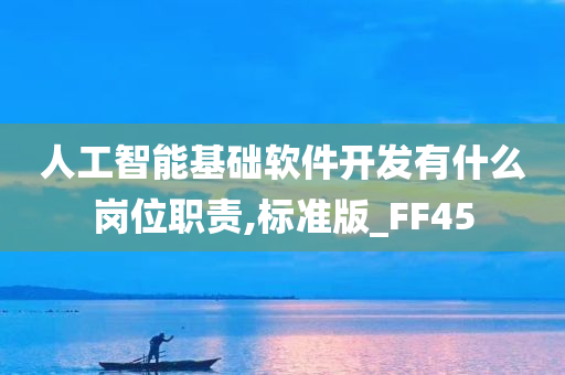 人工智能基础软件开发有什么岗位职责,标准版_FF45