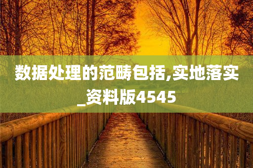 数据处理的范畴包括,实地落实_资料版4545