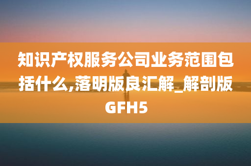 知识产权服务公司业务范围包括什么,落明版良汇解_解剖版GFH5