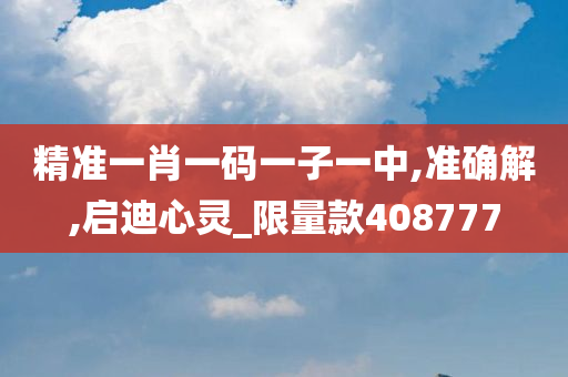 精准一肖一码一子一中,准确解,启迪心灵_限量款408777