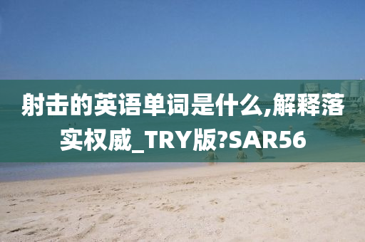 射击的英语单词是什么,解释落实权威_TRY版?SAR56