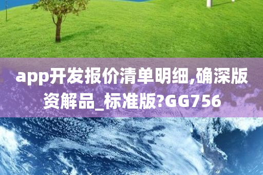 app开发报价清单明细,确深版资解品_标准版?GG756