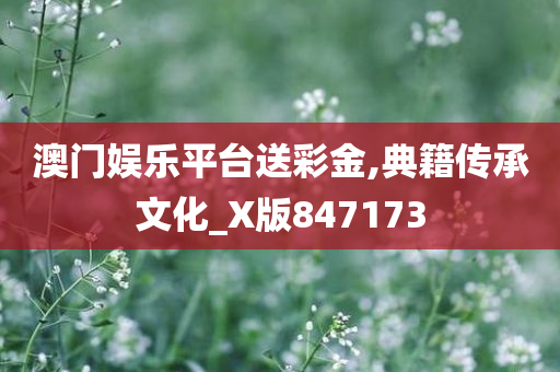 澳门娱乐平台送彩金,典籍传承文化_X版847173