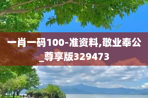 一肖一码100-准资料,敬业奉公_尊享版329473