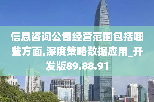 信息咨询公司经营范围包括哪些方面,深度策略数据应用_开发版89.88.91