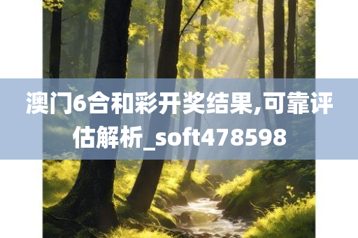 澳门6合和彩开奖结果,可靠评估解析_soft478598