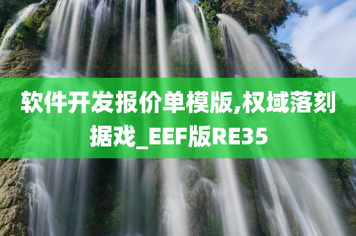 软件开发报价单模版,权域落刻据戏_EEF版RE35