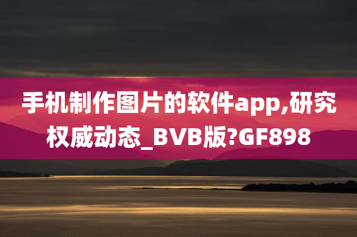 手机制作图片的软件app,研究权威动态_BVB版?GF898