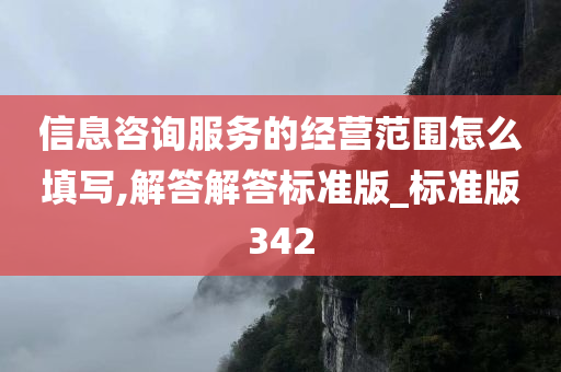 信息咨询服务的经营范围怎么填写,解答解答标准版_标准版342