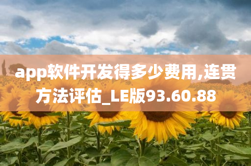 app软件开发得多少费用,连贯方法评估_LE版93.60.88