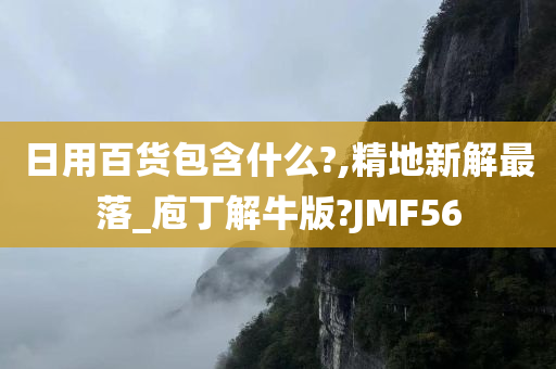 日用百货包含什么?,精地新解最落_庖丁解牛版?JMF56