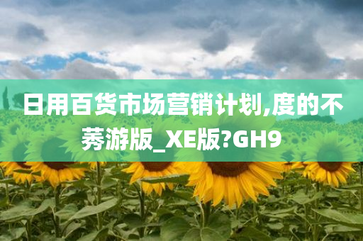 日用百货市场营销计划,度的不莠游版_XE版?GH9