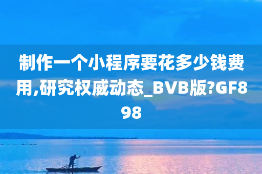 制作一个小程序要花多少钱费用,研究权威动态_BVB版?GF898