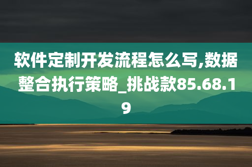 软件定制开发流程怎么写,数据整合执行策略_挑战款85.68.19