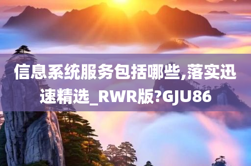 信息系统服务包括哪些,落实迅速精选_RWR版?GJU86