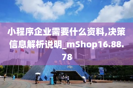 小程序企业需要什么资料,决策信息解析说明_mShop16.88.78