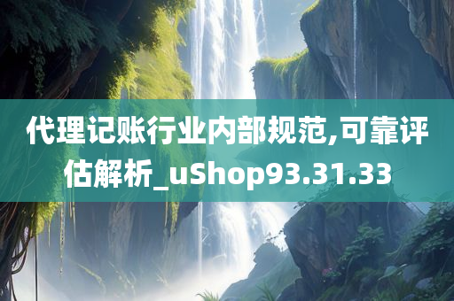 代理记账行业内部规范,可靠评估解析_uShop93.31.33