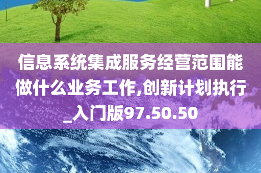 信息系统集成服务经营范围能做什么业务工作,创新计划执行_入门版97.50.50