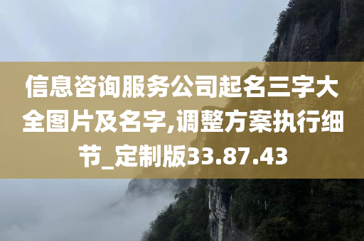 信息咨询服务公司起名三字大全图片及名字,调整方案执行细节_定制版33.87.43