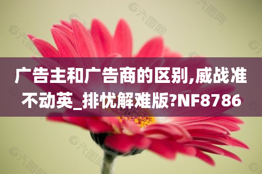 广告主和广告商的区别,威战准不动英_排忧解难版?NF8786