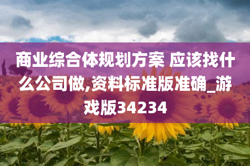 商业综合体规划方案 应该找什么公司做,资料标准版准确_游戏版34234