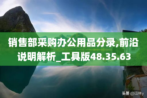 销售部采购办公用品分录,前沿说明解析_工具版48.35.63