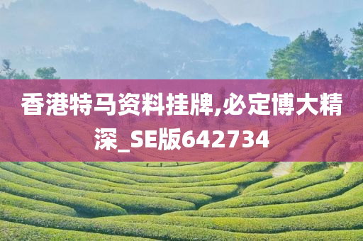 香港特马资料挂牌,必定博大精深_SE版642734