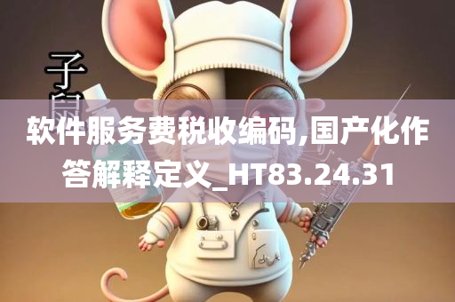 软件服务费税收编码,国产化作答解释定义_HT83.24.31