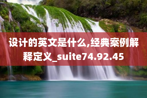 设计的英文是什么,经典案例解释定义_suite74.92.45