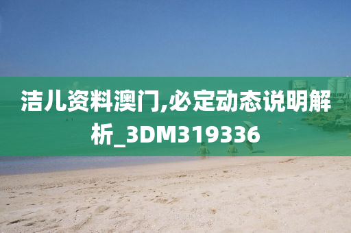 洁儿资料澳门,必定动态说明解析_3DM319336