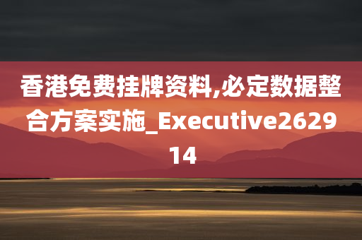 香港免费挂牌资料,必定数据整合方案实施_Executive262914