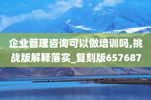 企业管理咨询可以做培训吗,挑战版解释落实_复刻版657687