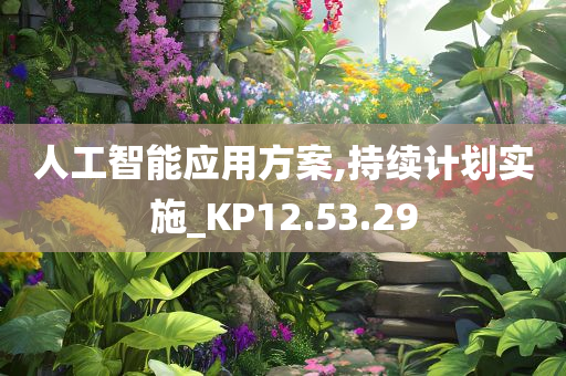 人工智能应用方案,持续计划实施_KP12.53.29