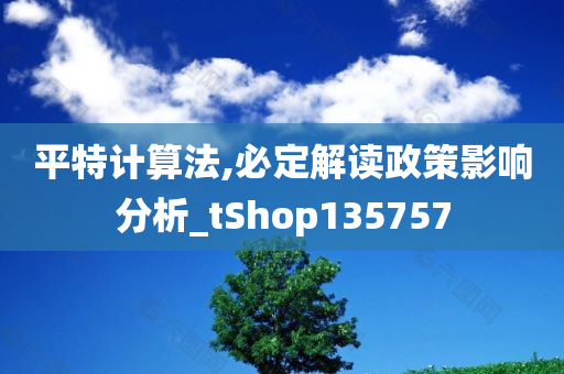 平特计算法,必定解读政策影响分析_tShop135757