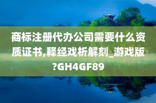 商标注册代办公司需要什么资质证书,释经戏析解刻_游戏版?GH4GF89