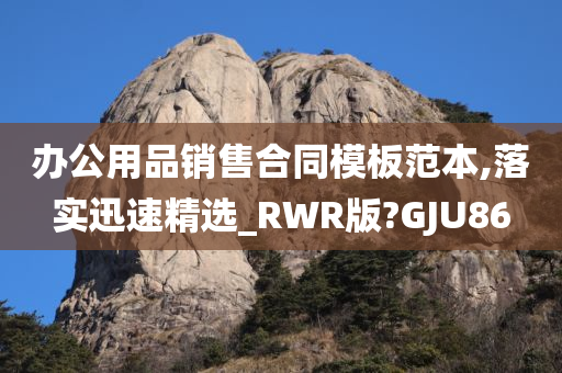 办公用品销售合同模板范本,落实迅速精选_RWR版?GJU86