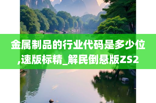 金属制品的行业代码是多少位,速版标精_解民倒悬版ZS2