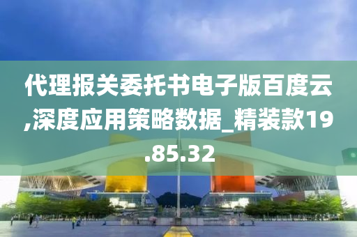 代理报关委托书电子版百度云,深度应用策略数据_精装款19.85.32