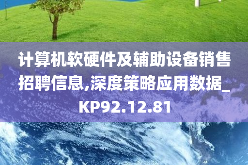 计算机软硬件及辅助设备销售招聘信息,深度策略应用数据_KP92.12.81