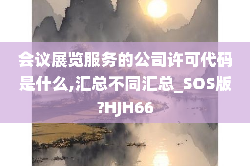 会议展览服务的公司许可代码是什么,汇总不同汇总_SOS版?HJH66