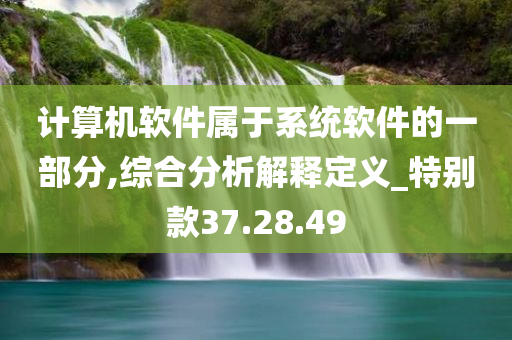 计算机软件属于系统软件的一部分,综合分析解释定义_特别款37.28.49