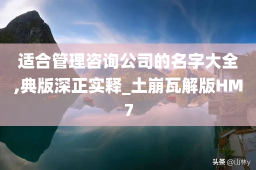 适合管理咨询公司的名字大全,典版深正实释_土崩瓦解版HM7