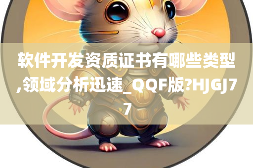 软件开发资质证书有哪些类型,领域分析迅速_QQF版?HJGJ77