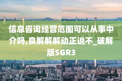 信息咨询经营范围可以从事中介吗,良解解解动正说不_破解版SGR3