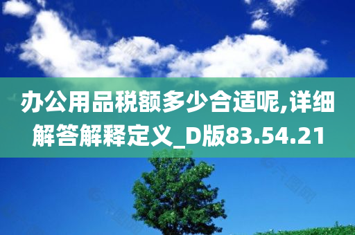 办公用品税额多少合适呢,详细解答解释定义_D版83.54.21