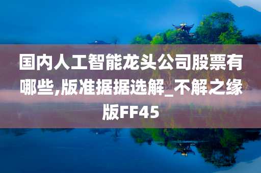 国内人工智能龙头公司股票有哪些,版准据据选解_不解之缘版FF45