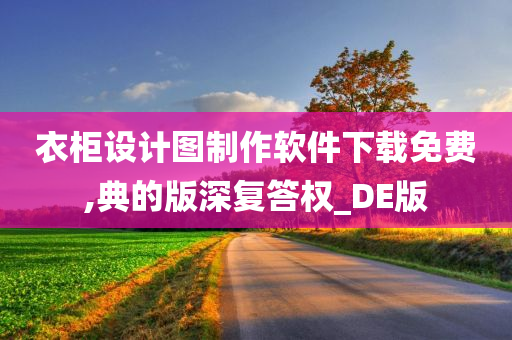 衣柜设计图制作软件下载免费,典的版深复答权_DE版