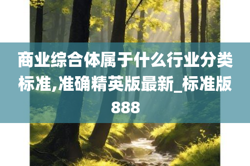 商业综合体属于什么行业分类标准,准确精英版最新_标准版888