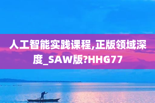 人工智能实践课程,正版领域深度_SAW版?HHG77