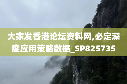 大家发香港论坛资料网,必定深度应用策略数据_SP825735